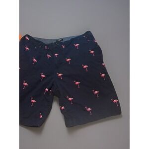 Forever 21 shorts men's 36" Chino Casual flex Beach Flamingo Tropical print